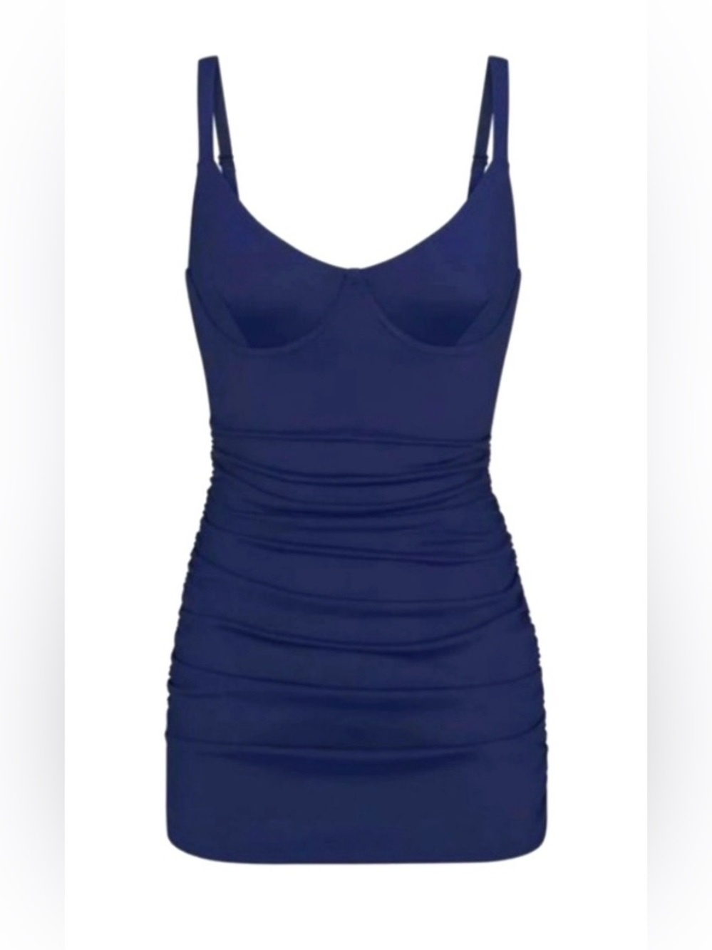 SKIMS NWT Sculpting Swim Ruched One Piece Swimsuit Midnight Navy Blue Size XXS